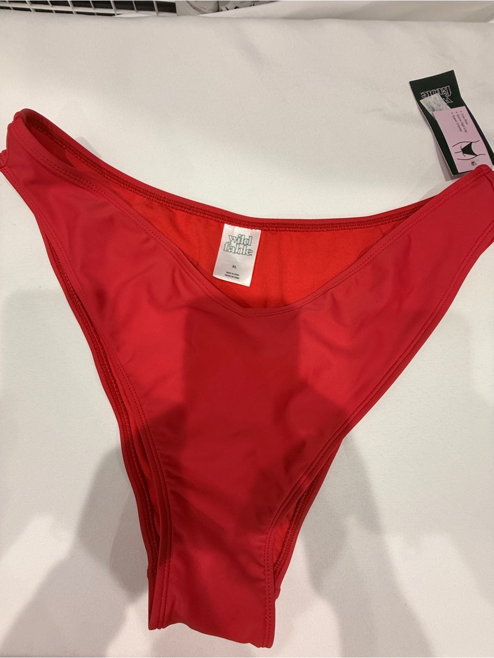 wild fable Red High-Rise Bikini Bottom